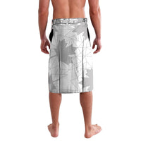 Canada Day lavalava wrap skirt with geometric white-on-gray pattern