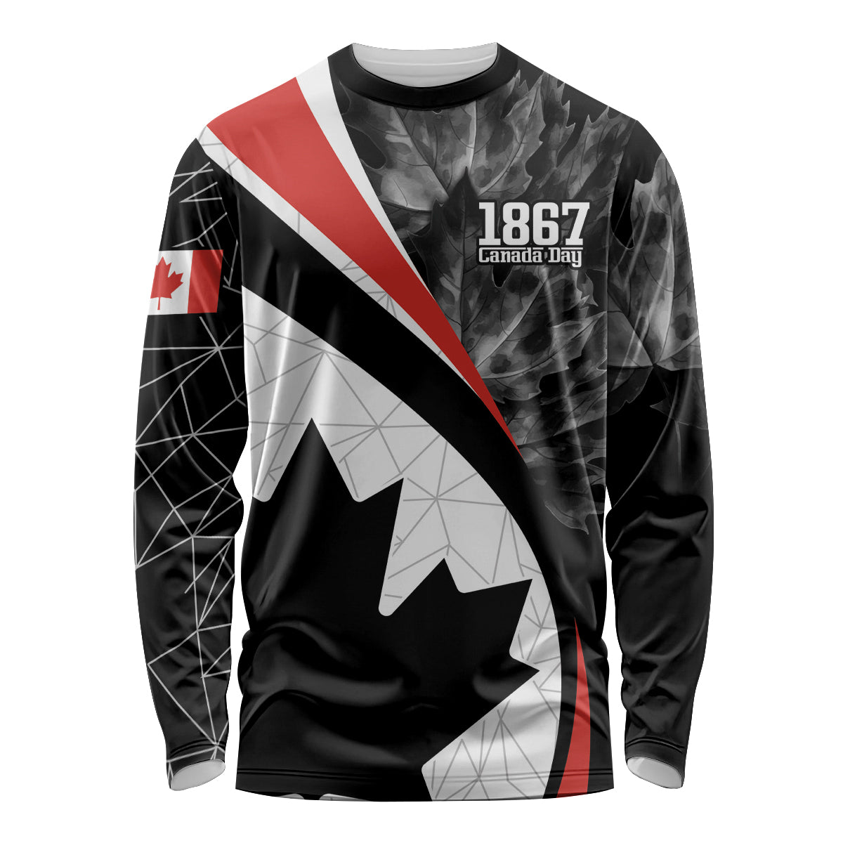 Personalized Canada Day Sine 1867 Long Sleeve Shirt With National Maple Leaf - Wonder Print Shop