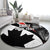 Personalized Canada Day Sine 1867 Round Carpet With National Maple Leaf