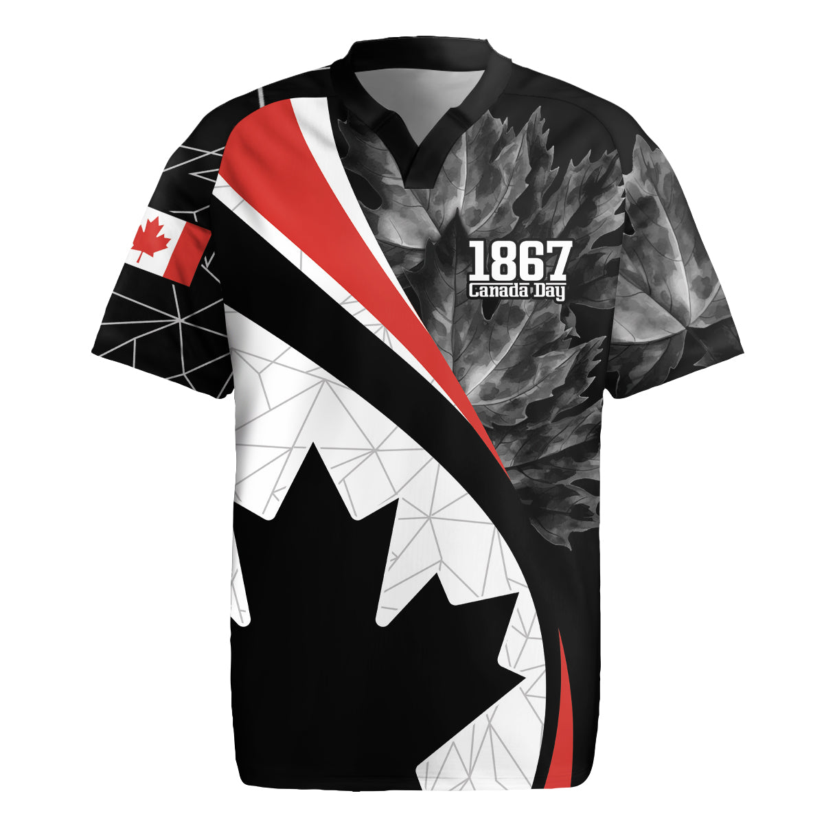 Personalized Canada Day Sine 1867 Rugby Jersey With National Maple Leaf