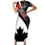 Personalized Canada Day Sine 1867 Short Sleeve Bodycon Dress With National Maple Leaf