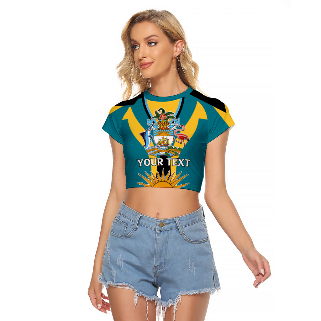 Custom Bahamas Atlantis Raglan Cropped T Shirt Independence Day - Wonder Print Shop