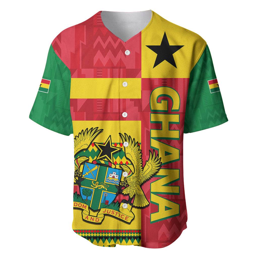 Ghana Baseball Jersey Republic Day - African Kitenge Style LT9 - Wonder Print Shop