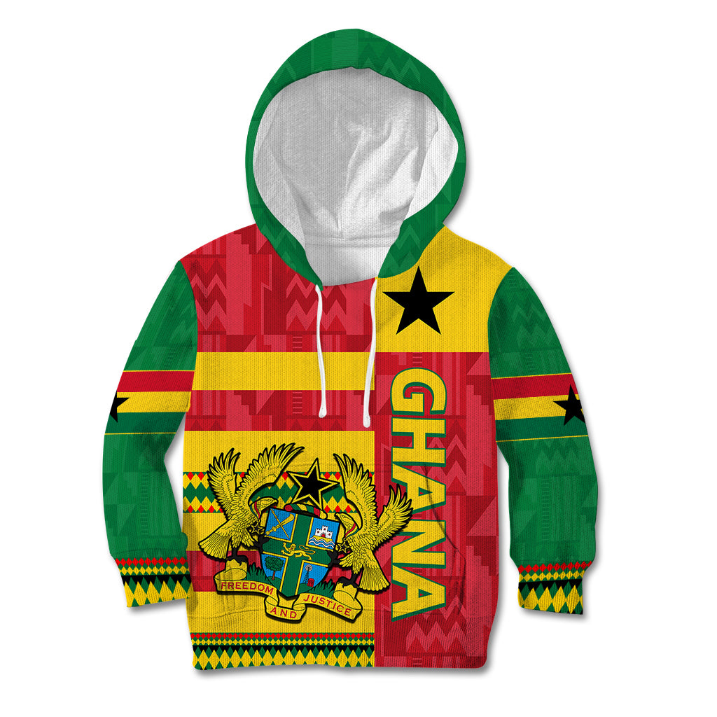 Ghana Kid Hoodie Republic Day - African Kitenge Style - Wonder Print Shop