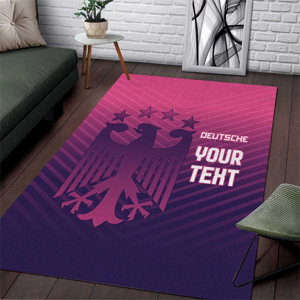 Custom Germany Football Area Rug Glowing Pink Line LT9 - Wonder Print Shop