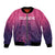 Custom Germany Football Bomber Jacket Glowing Pink Line LT9 - Wonder Print Shop