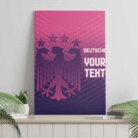 Pink canvas wall art with German eagle graphic and “YOUR TEXT” lettering