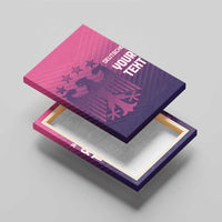 Pink and dark purple canvas wall art with German eagle emblem and “YOUR TEXT”