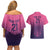 Custom Germany Football Couples Matching Off Shoulder Short Dress and Hawaiian Shirt Glowing Pink Line LT9 - Wonder Print Shop