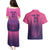 Custom Germany Football Couples Matching Puletasi and Hawaiian Shirt Glowing Pink Line LT9 - Wonder Print Shop