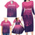 Custom Germany Football Family Matching Long Sleeve Bodycon Dress and Hawaiian Shirt Glowing Pink Line LT9 - Wonder Print Shop