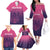 Custom Germany Football Family Matching Off The Shoulder Long Sleeve Dress and Hawaiian Shirt Glowing Pink Line - Wonder Print Shop