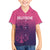 Custom Germany Football Family Matching Puletasi and Hawaiian Shirt Glowing Pink Line - Wonder Print Shop