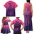 Custom Germany Football Family Matching Tank Maxi Dress and Hawaiian Shirt Glowing Pink Line - Wonder Print Shop