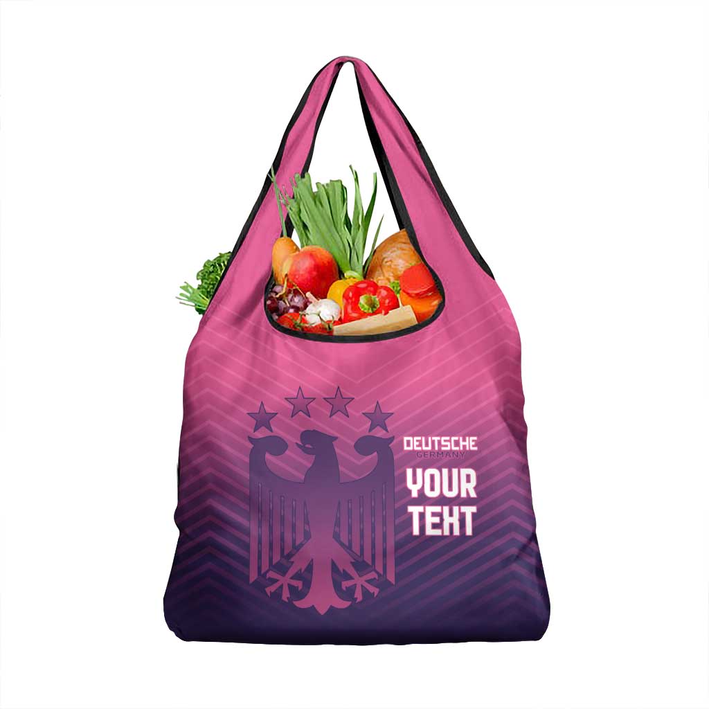 Custom Germany Football Grocery Bag Glowing Pink Line