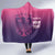 Custom Germany Football Hooded Blanket Glowing Pink Line