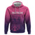 Custom Germany Football Hoodie Glowing Pink Line - Wonder Print Shop