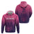 Custom Germany Football Hoodie Glowing Pink Line - Wonder Print Shop