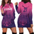 Custom Germany Football Hoodie Dress Glowing Pink Line - Wonder Print Shop