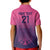 Custom Germany Football Kid Polo Shirt Glowing Pink Line - Wonder Print Shop