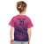 Custom Germany Football Kid T Shirt Glowing Pink Line - Wonder Print Shop