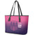 Custom Germany Football Leather Tote Bag Glowing Pink Line - Wonder Print Shop