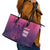 Custom Germany Football Leather Tote Bag Glowing Pink Line - Wonder Print Shop