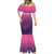 Custom Germany Football Mermaid Dress Glowing Pink Line - Wonder Print Shop