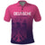 Custom Germany Football Polo Shirt Glowing Pink Line - Wonder Print Shop