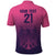 Custom Germany Football Polo Shirt Glowing Pink Line - Wonder Print Shop