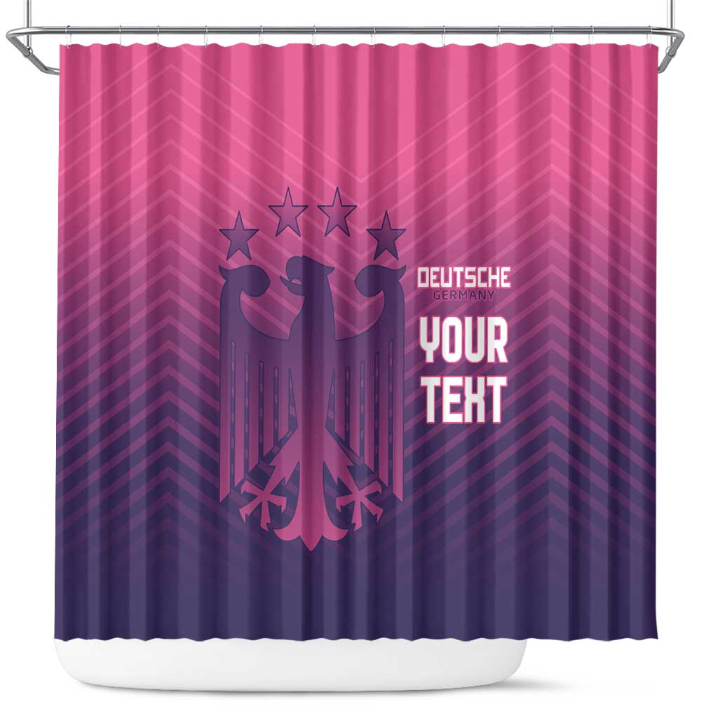 Custom Germany Football Shower Curtain Glowing Pink Line