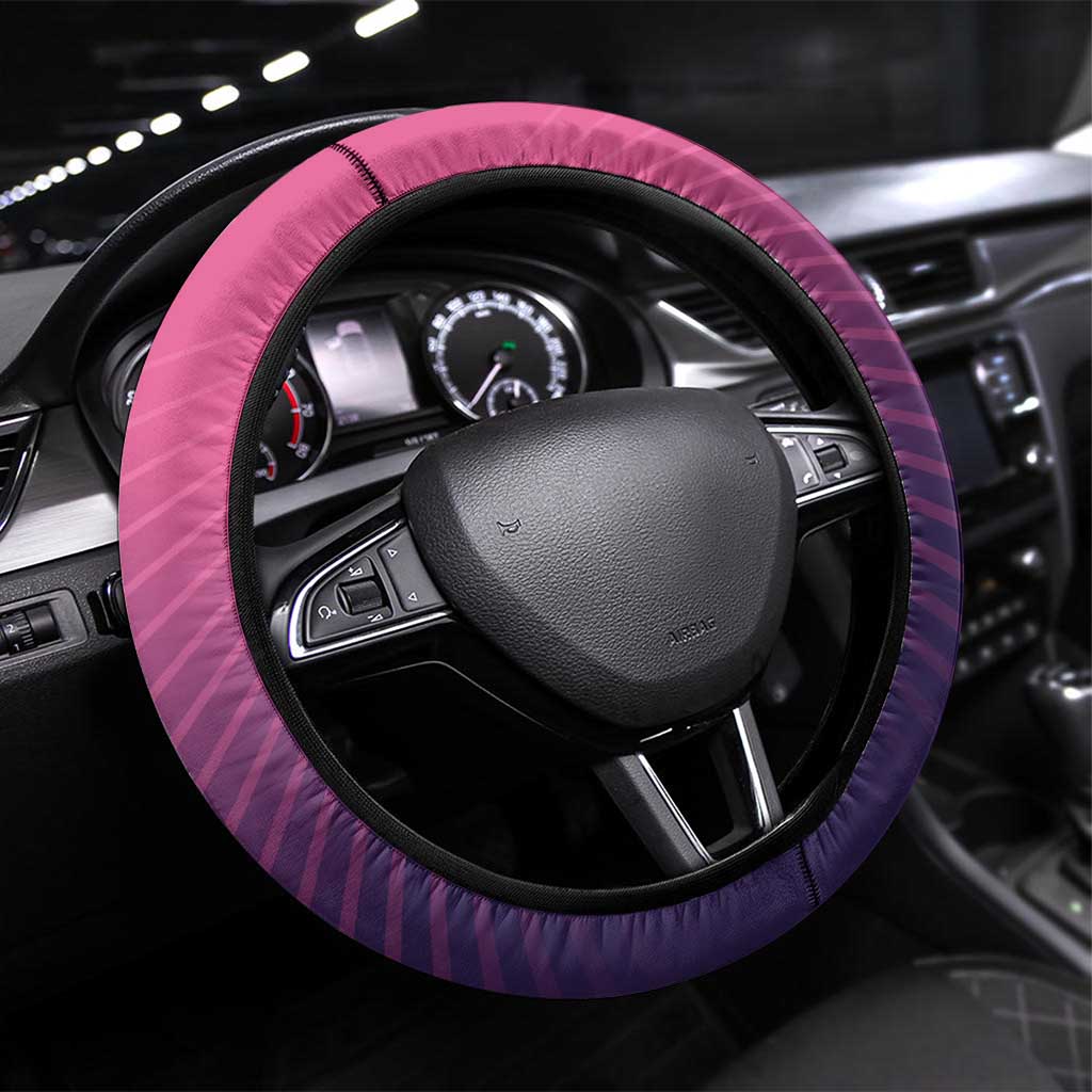 Germany Football Steering Wheel Cover Glowing Pink Line