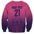 Custom Germany Football Sweatshirt Glowing Pink Line