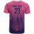 Custom Germany Football T Shirt Glowing Pink Line