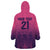 Custom Germany Football Wearable Blanket Hoodie Glowing Pink Line