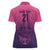 Custom Germany Football Women Polo Shirt Glowing Pink Line