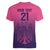 Custom Germany Football Women V-Neck T-Shirt Glowing Pink Line