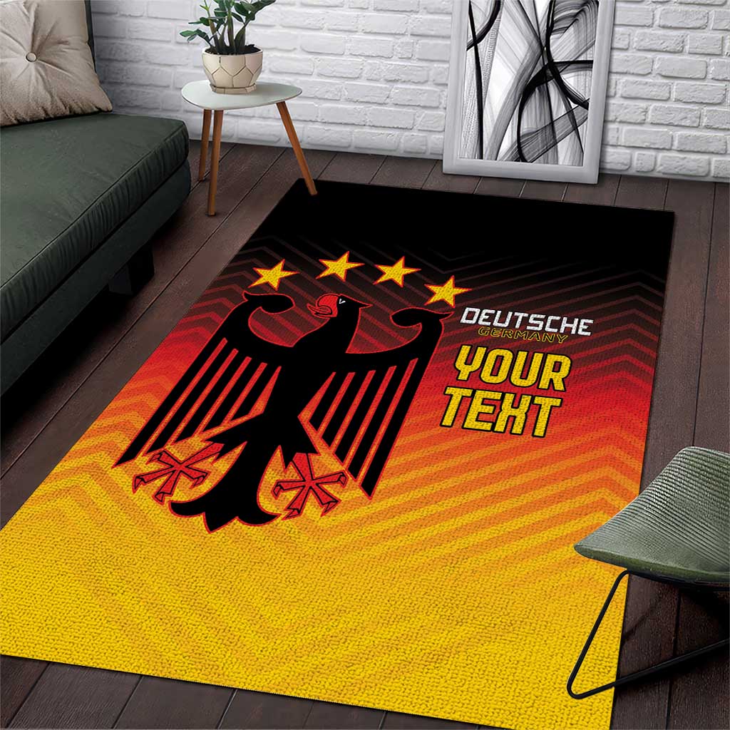 Custom Germany Football Area Rug Special Black Eagle Flag Style LT9 - Wonder Print Shop