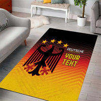 German eagle flag area rug with bold black emblem, red-to-yellow gradient and stars