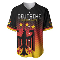 Men's football baseball jersey with gradient black-red-yellow, V-neck, eagle crest front