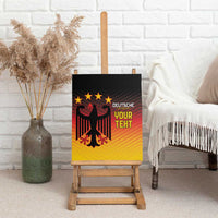 Germany eagle canvas print with 'YOUR TEXT' and stars, black-red-gold gradient