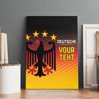 Germany eagle canvas wall art with 'YOUR TEXT' lettering, black-red-gold gradient background
