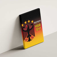 Germany eagle canvas wall art panel featuring 'YOUR TEXT' and stars in yellow gradient
