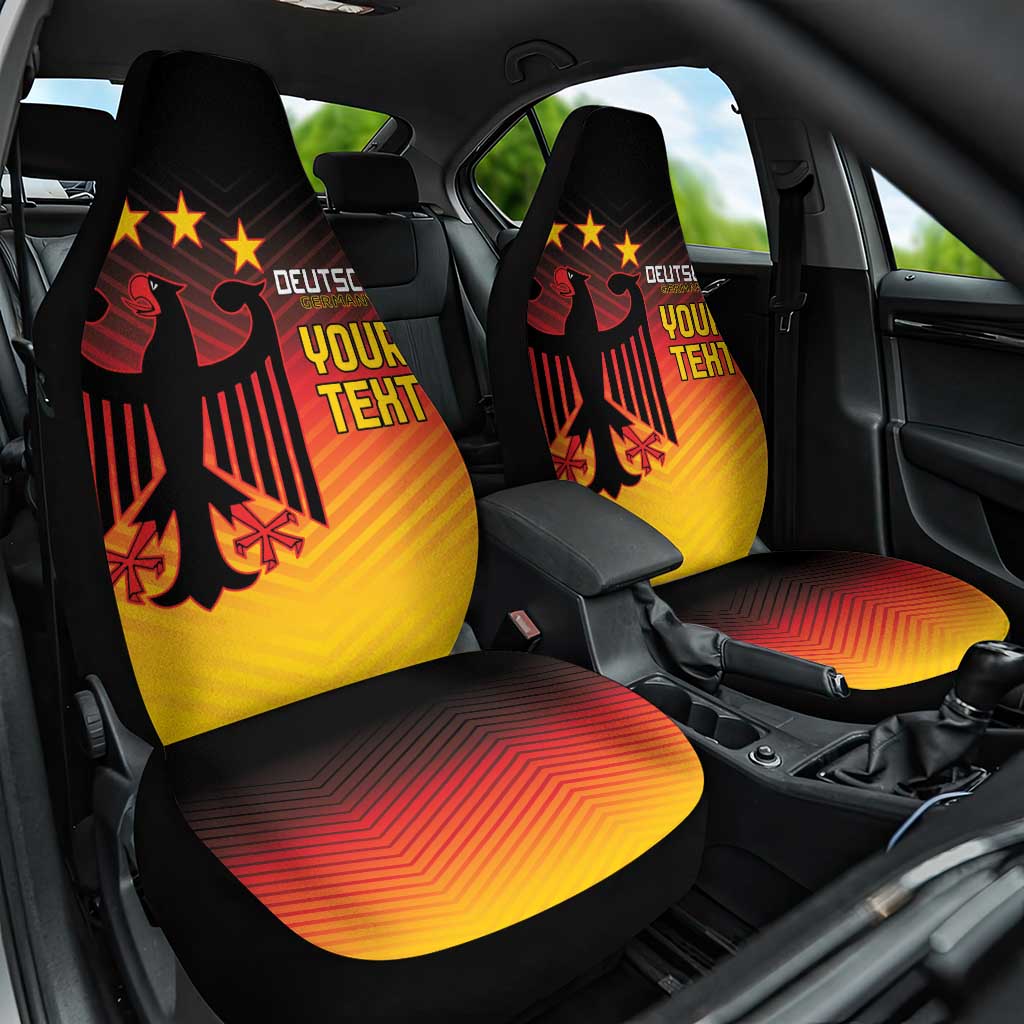 Custom Germany Football Car Seat Cover Special Black Eagle Flag Style LT9 - Wonder Print Shop