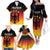 Custom Germany Football Family Matching Off The Shoulder Long Sleeve Dress and Hawaiian Shirt Special Black Eagle Flag Style - Wonder Print Shop