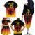 Custom Germany Football Family Matching Off The Shoulder Long Sleeve Dress and Hawaiian Shirt Special Black Eagle Flag Style - Wonder Print Shop