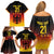 Custom Germany Football Family Matching Off Shoulder Short Dress and Hawaiian Shirt Special Black Eagle Flag Style LT9 - Wonder Print Shop