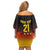 Custom Germany Football Family Matching Off Shoulder Short Dress and Hawaiian Shirt Special Black Eagle Flag Style LT9 - Wonder Print Shop