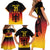 Custom Germany Football Family Matching Short Sleeve Bodycon Dress and Hawaiian Shirt Special Black Eagle Flag Style - Wonder Print Shop