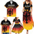 Custom Germany Football Family Matching Summer Maxi Dress and Hawaiian Shirt Special Black Eagle Flag Style - Wonder Print Shop